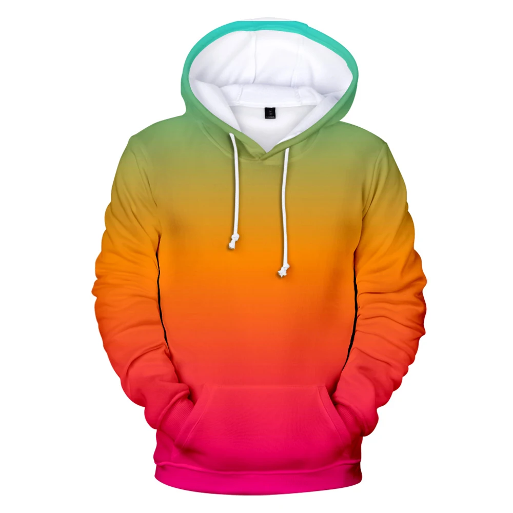 

Orange And Red Hoodies Men's 3D Cap Sweatshirt Men Women Custom Colourful Gradient Hoodie Mens Solid Color Hoody Brand Coats