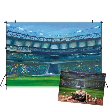 

Stadium Sport Field Background Newborn Baby Photography Backdrops For Photo Studio Oil Painting Photo call Backdrop