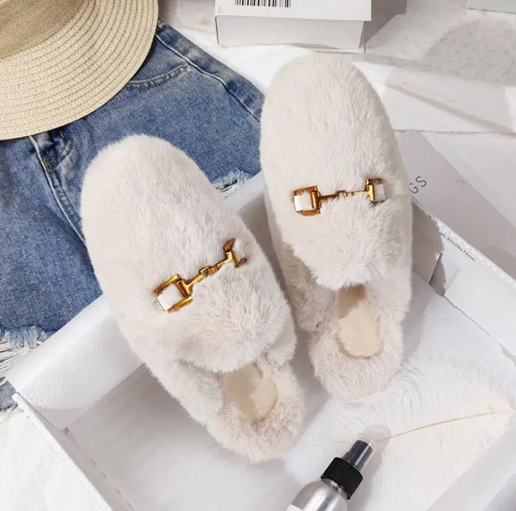 Лидер продаж из натурального меха зимняя mink hair/половина шлёпанцы для женщин