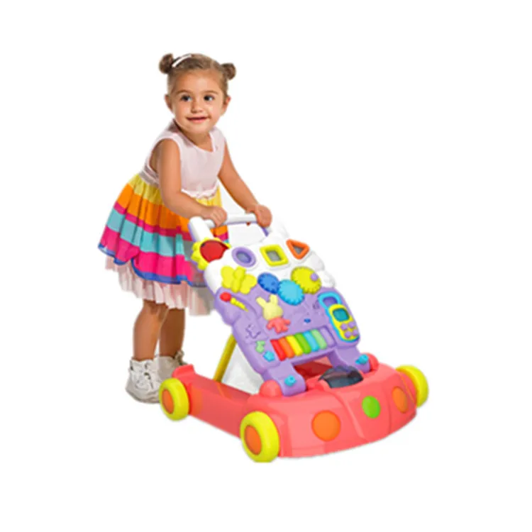 

Infant Foldable Baby Walker Cart Anti-Flip Adjustable Speed Height Baby Walker Toy