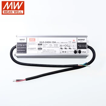

MEAN WELL LED Power Supply HLG-240H-15A 15V Adjustable LED driver 110V/220V AC to 15V DC 15A 225W waterproof IP65 Transformer