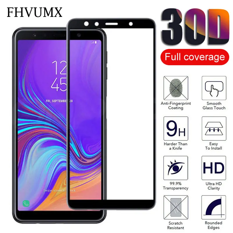 

30D Protective Glass for Samsung Galaxy J4 J6 A6 A8 Plus 2018 A7 A9 2018 Screen Protector 9H Tempered Glass J2 J8 2018 Film case