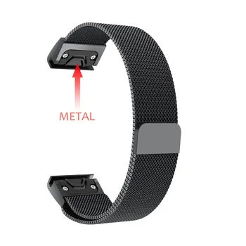 

Milanese Magnetic Watch Band Strap for Garmin Fenix 6/6X/6S Pro 5 5X 5S 20 22 26mm Stainless Steel Metal Quick Fit Watchbands