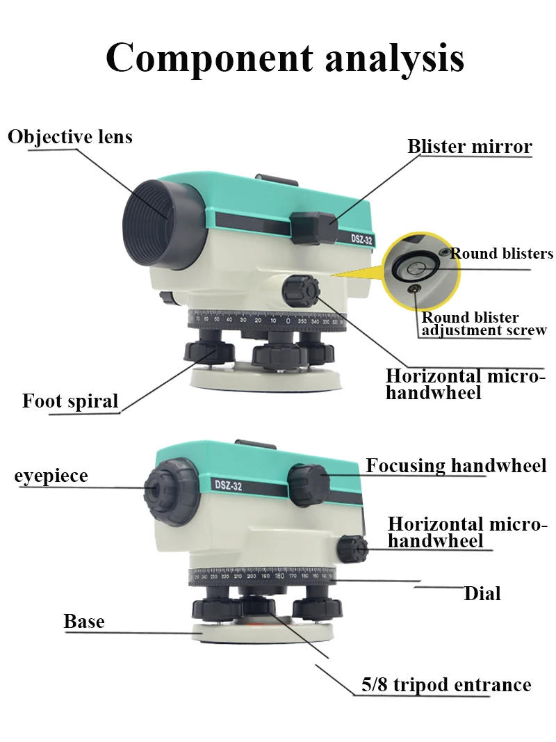 Automatic Levels Meter Outdoor Engineering Surveying Mapping Leveling