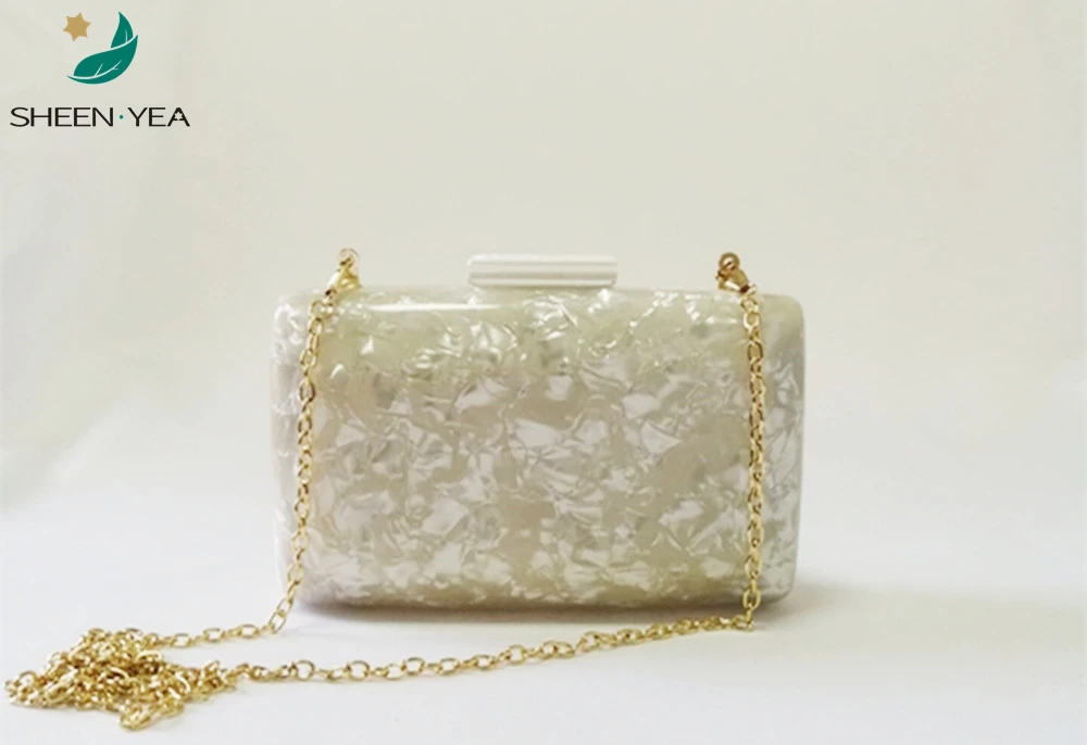 Акриловый кошелек, брендовая модная Милая Цветочная свадебная сумочка, роскошная Мраморная белая однотонная вечерняя сумочка, Дамская вечерняя сумочка, повседневный клатч