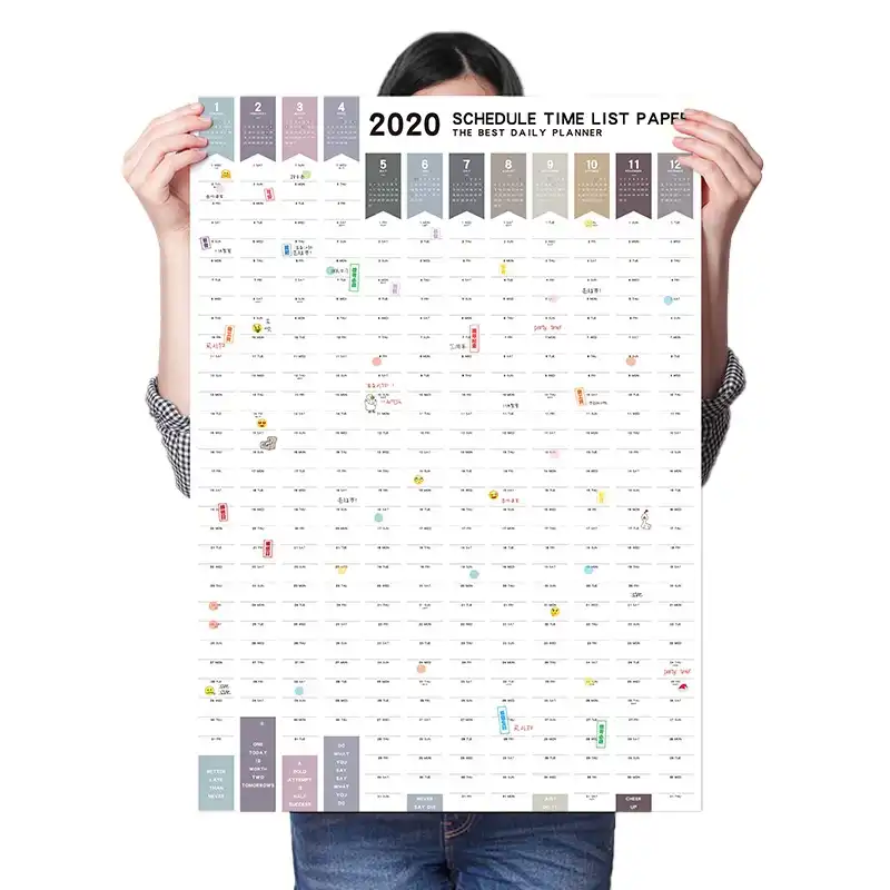 365 Dias Ano Nuevo Diario Calendario De Pared De Papel Para