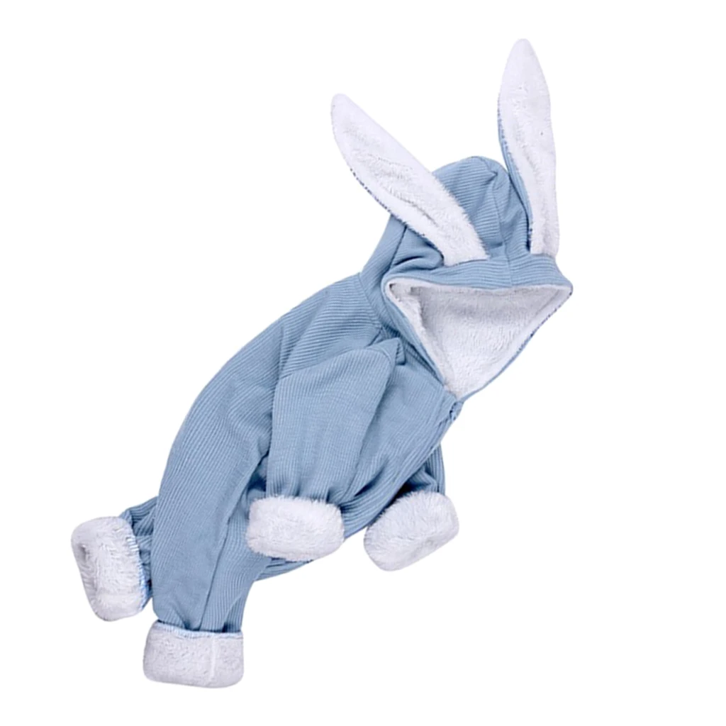 Newborn Baby Cartoon Long Ear Rabbit Jumpsuits Snowsuit Warm Fleece Hooded Romper, Sizes and Styles Selectable