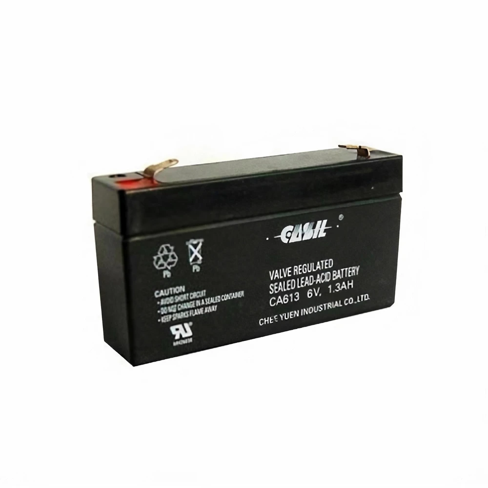 Batterie plomb acide 6 volts, 1.3 Ah, pour alarmes incendie/systèmes de