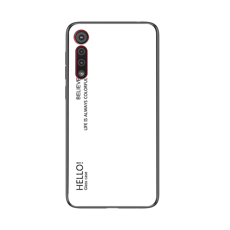 style 01 Для Motorola Moto G8 Play чехол модный жесткий закаленное стекло роскошный градиентный защитный чехол на заднюю панель для Motorola One Macro - Цвет: style 01