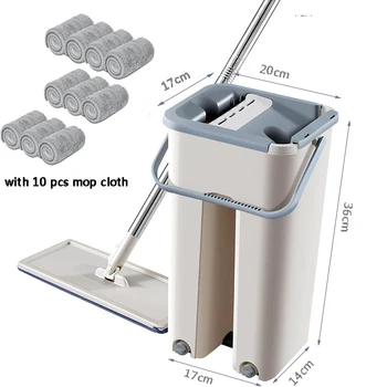 

Big Size Magic Flat Squeeze Mop Spray Mop Lazy Cleaning Mops For Wash Floor Bathroom Free Hand Microfiber Mops With Bucket Cloth