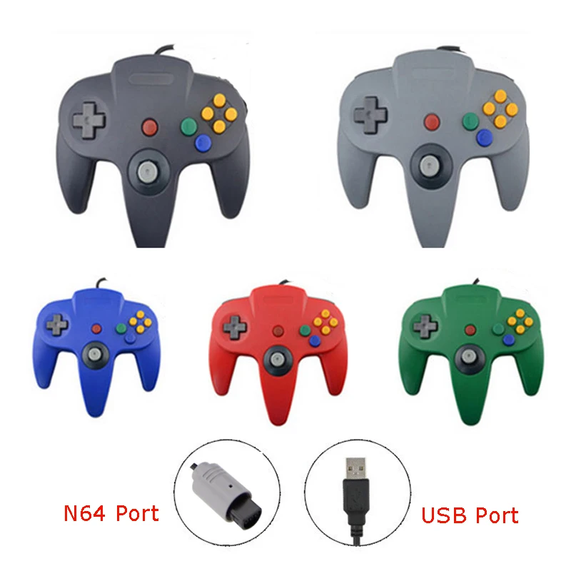 Проводной N64 геймпад джойстик проводной игровой коврик для Gamecube Mac пк контроллер