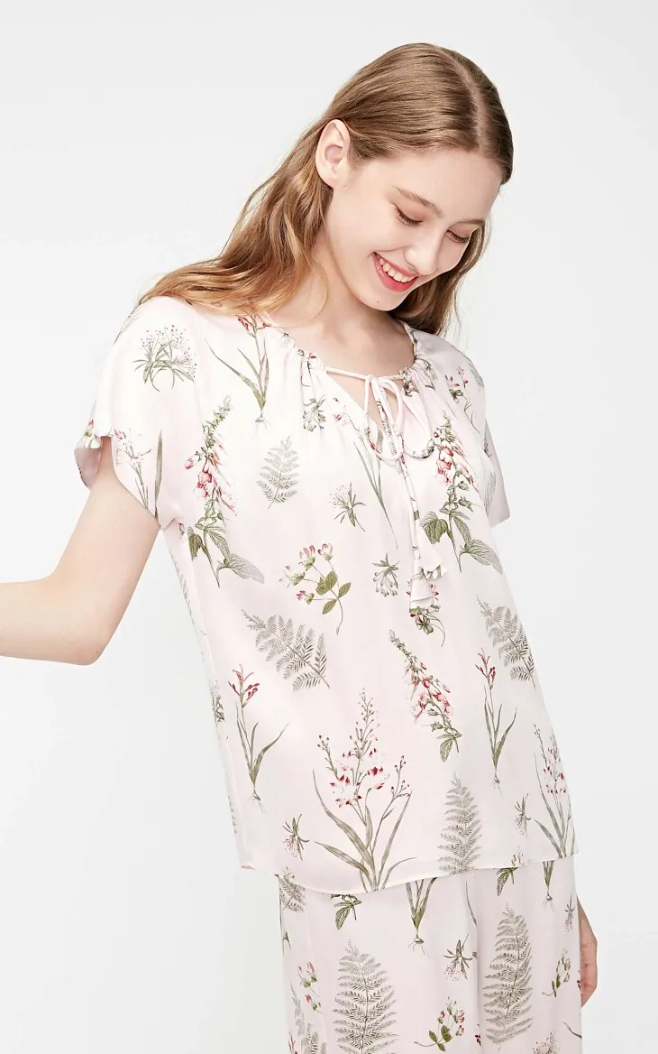 Vero Moda Женская одежда для отдыха с короткими рукавами и завязками в сложенном стиле | 3191P9503