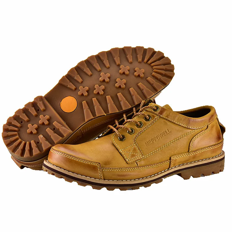

Work Shoes Soochow Mele Cowhide MEN'S SHOES Outdoor Casual Shoes England Anti-slip Wearable Genuine Leather