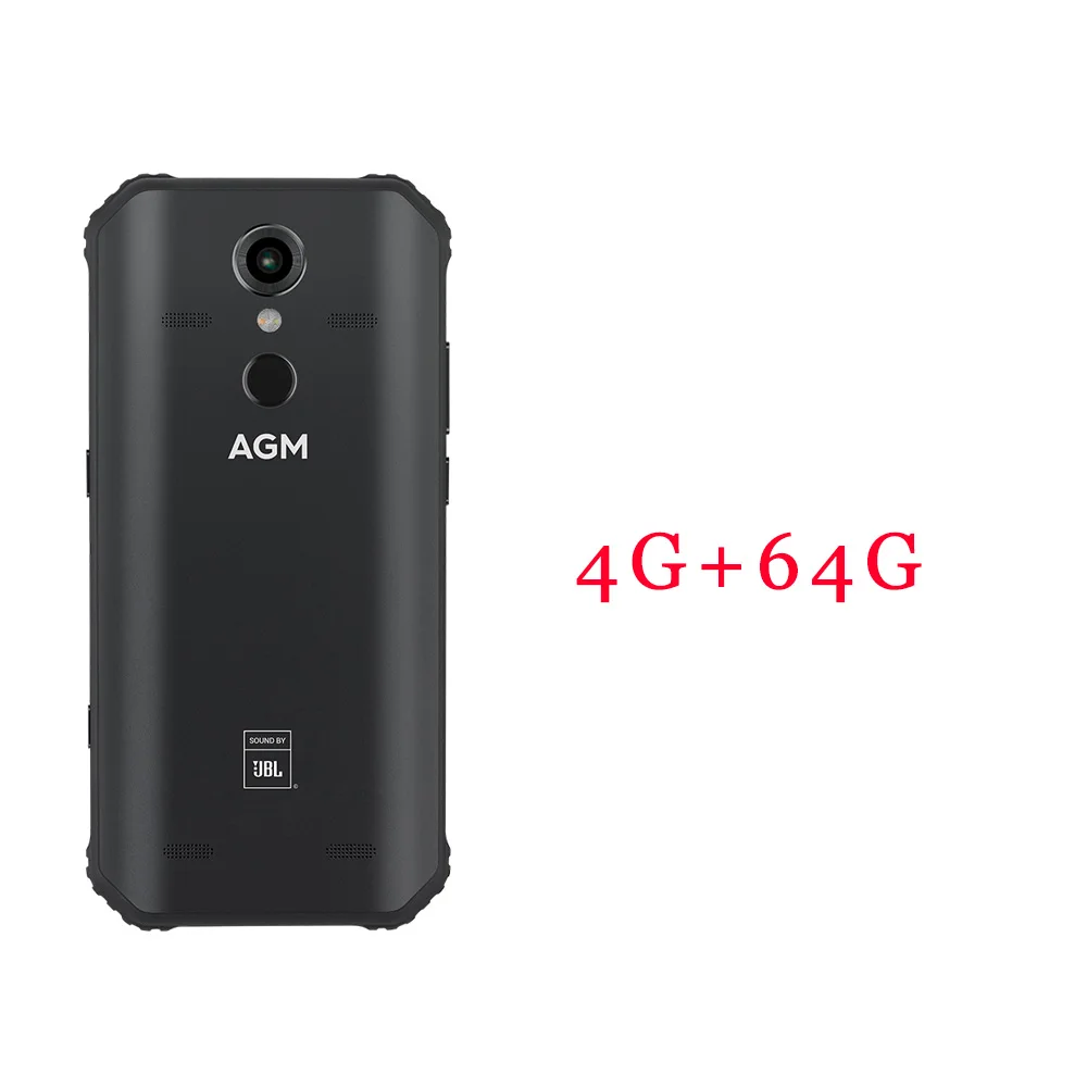 AGM A9 Android 8,1 прочный телефон со брендингом 5,9" FHD 4G 64G 5400mAh IP68 смартфон с отпечатком пальца type-C NFC Quad-Box динамики - Цвет: 4G-64G