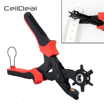 

CellDeal Power Assist Revolving Punches Belt Eyelet Puncher Pliers Leather Belt Hole Punch Watchband Strap Sewing Machine