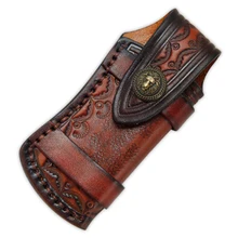 Porte couteau pliant d'extérieur, ceinture à outils, boucle de chasse, étui Multi EDC, gaine de transport, pochette en cuir