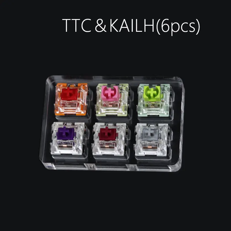 36 switch switches tester with acrylic base blank keycaps for mechanical keyboard  kailh TTC greetech box