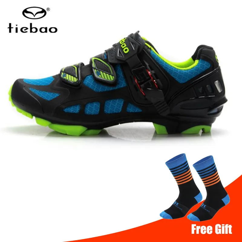 add socks Tiebao велосипедная обувь мужская sapatilha ciclismo MTB chaussure vtt добавить педаль SPD горный велосипед гоночный самоблокирующийся обувь - Цвет: add socks