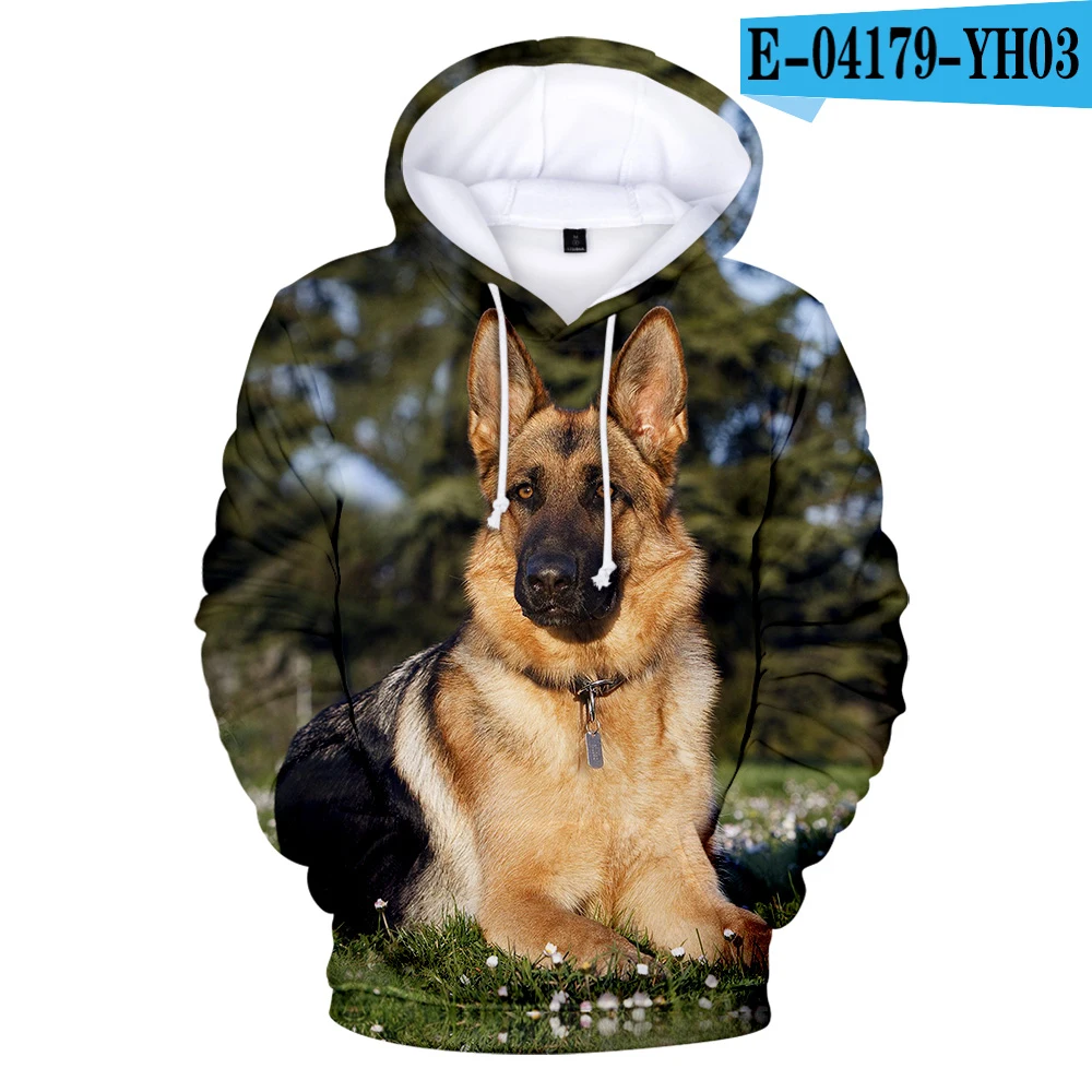 Новое поступление немецкая овчарка Толстовка высококачественный пуловер любителей собак мужчин/женщин осень зима толстовки спортивная одежда - Цвет: 3D