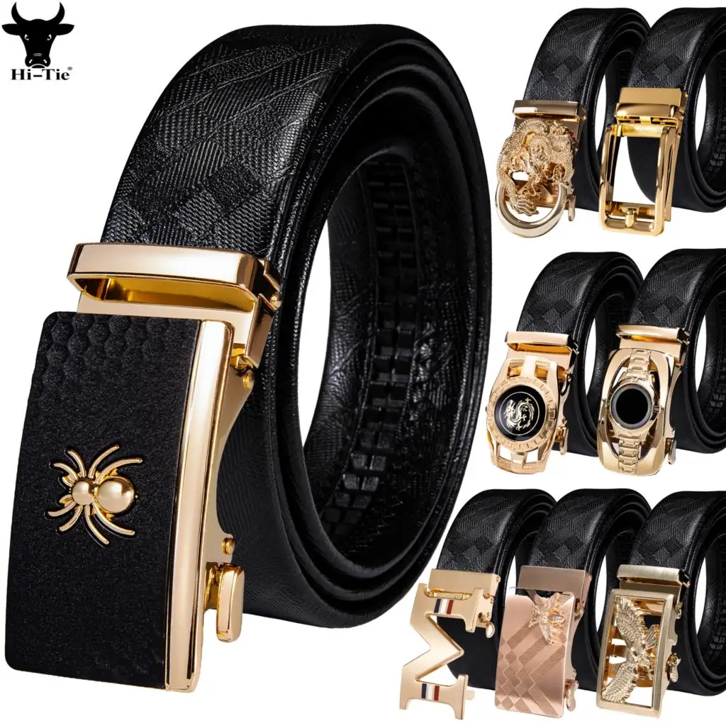 

Роскошные мужские ремни из натуральной кожи черные золотые автоматические пряжки храповое платье джинсы Пояс Ремни для отдыха Регулируемая Свадьба