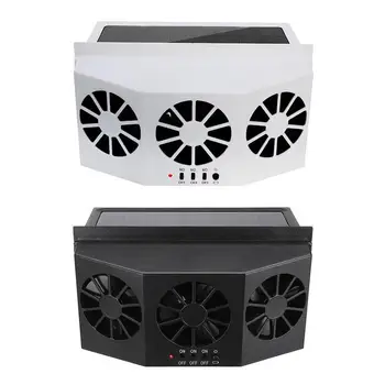 

Best Solar energy Vehicle exhaust fan radiator Car Window Windshield Solar Power Air Vent Cool Exhaust Dual Fan System Cooler