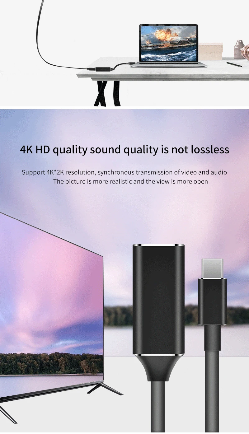 HD 4K type-C к HDMI конвертер адаптер USB C к HDMI видео карта мульти монитор адаптер Внешний USB-C для samsung Xiaomi huawei