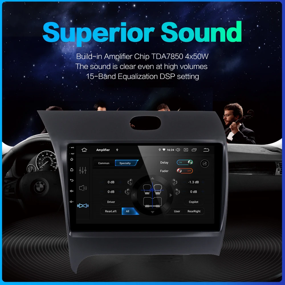 Best For KIA K3 2013 2014 2015 Car Radio Carplay Android 9.0 Unite Navigation Carplay Audio HDMI Vehicle GPS Navigator DSP Stereo PC 1