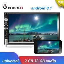 Podofo 2Din Android 8,1 автомобильный Радио мультимедийный плеер аудио стерео Bluetooth " Зеркало Ссылка Авторадио MP5 видео плеер стерео