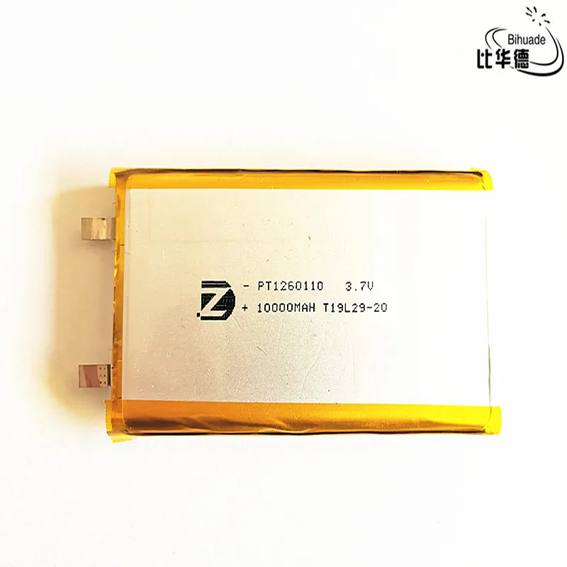 Lithium Ion Battery Good Qulity Pure batteries 3.7V,10000mAH,1260110 Polymer lithium ion / Li-ion battery For TOY,POWER BANK,GPS