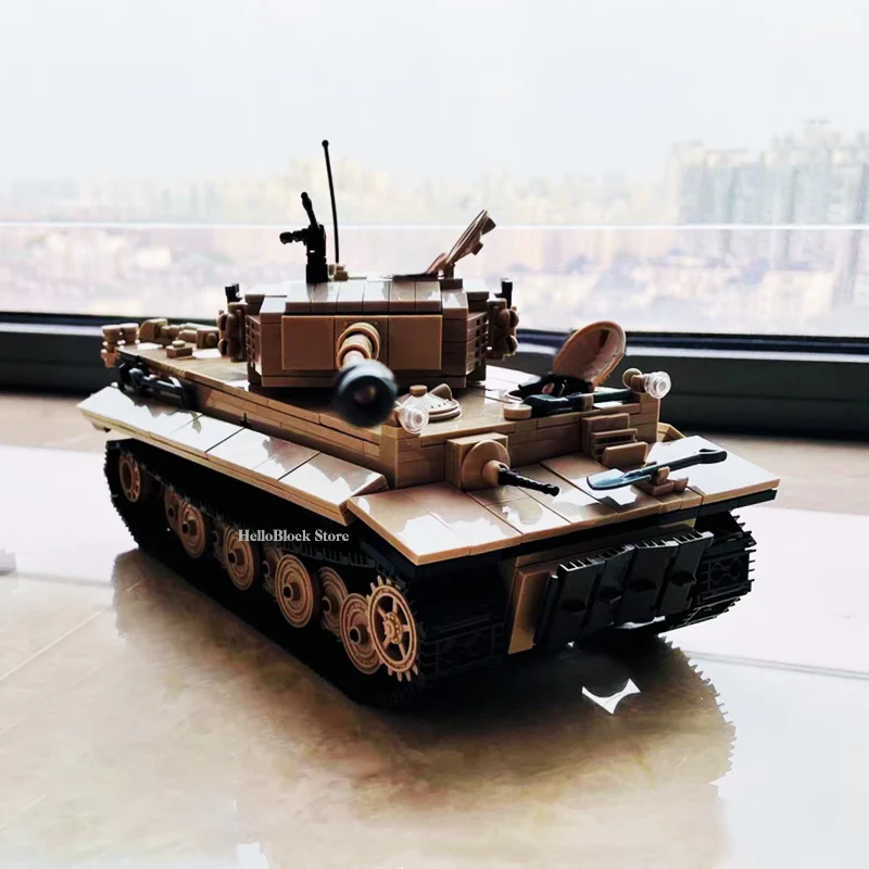 Конструктор Тигр Военная серия Вторая мировая война тяжелый танк город немецкий