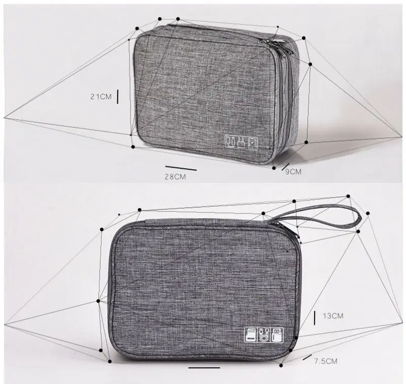 Водонепроницаемый Дорожная сумка для хранения электроники USB зарядное устройство кабель для передачи данных Органайзер чехол
