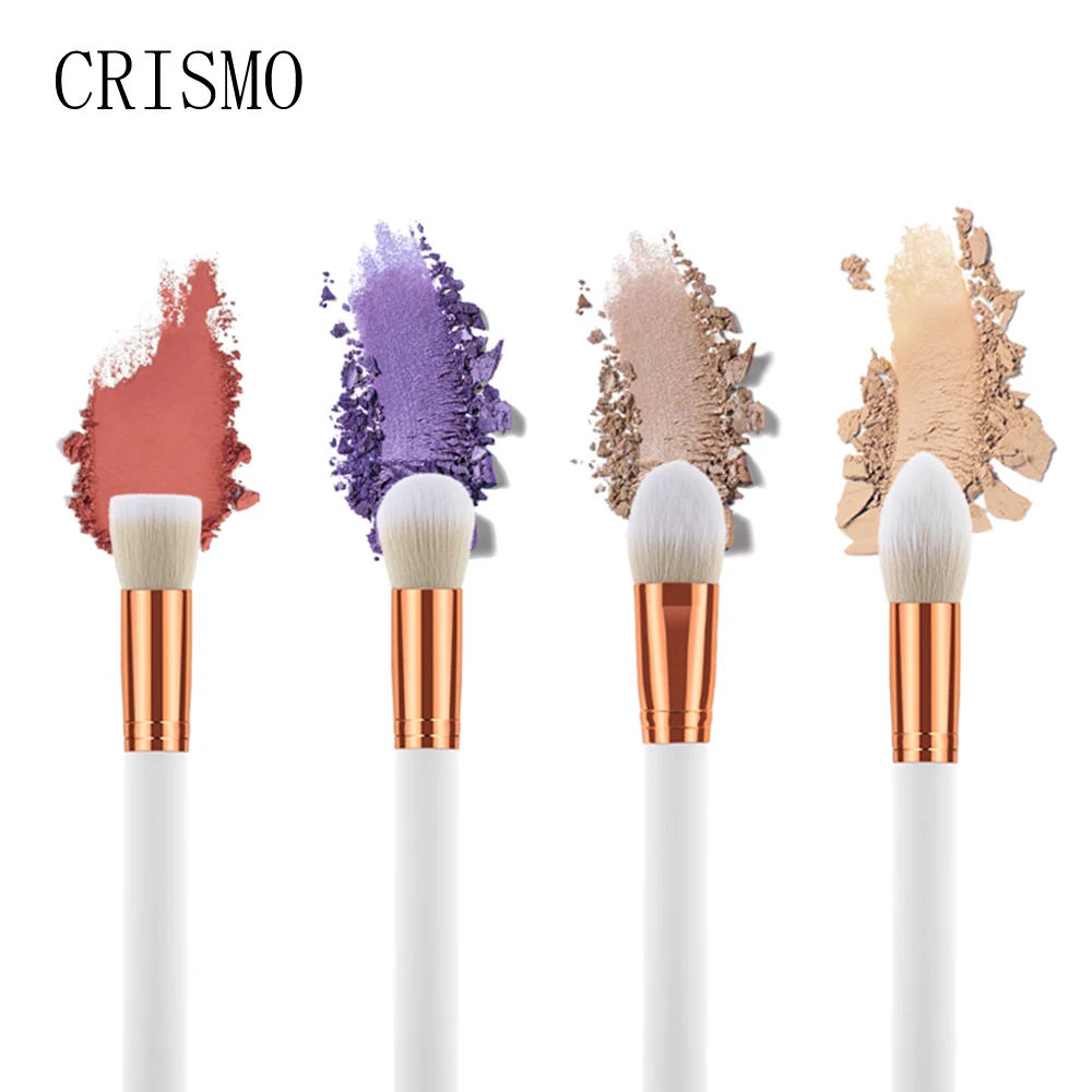 CRISMO White Makeup Brushes Set Professional Foundation Powder Blush Highlighter Eyeshadow Brush Premium Eye Makeup Brush 3