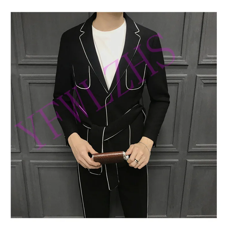 

Handsome Groomsmen Notch Lapel Groom Tuxedos Mens Wedding Dress Man Jacket Blazer Prom Dinner (Jacket+Pants+Tie) K63