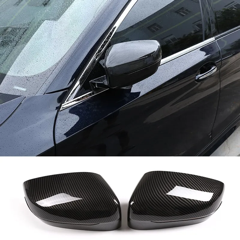 ABS Carbon fiber/piano For BMW 3 5 series G20 G30 525 530i 330 et Car Rearview Mirror Trim Decoration Shell Protection Cover LHD