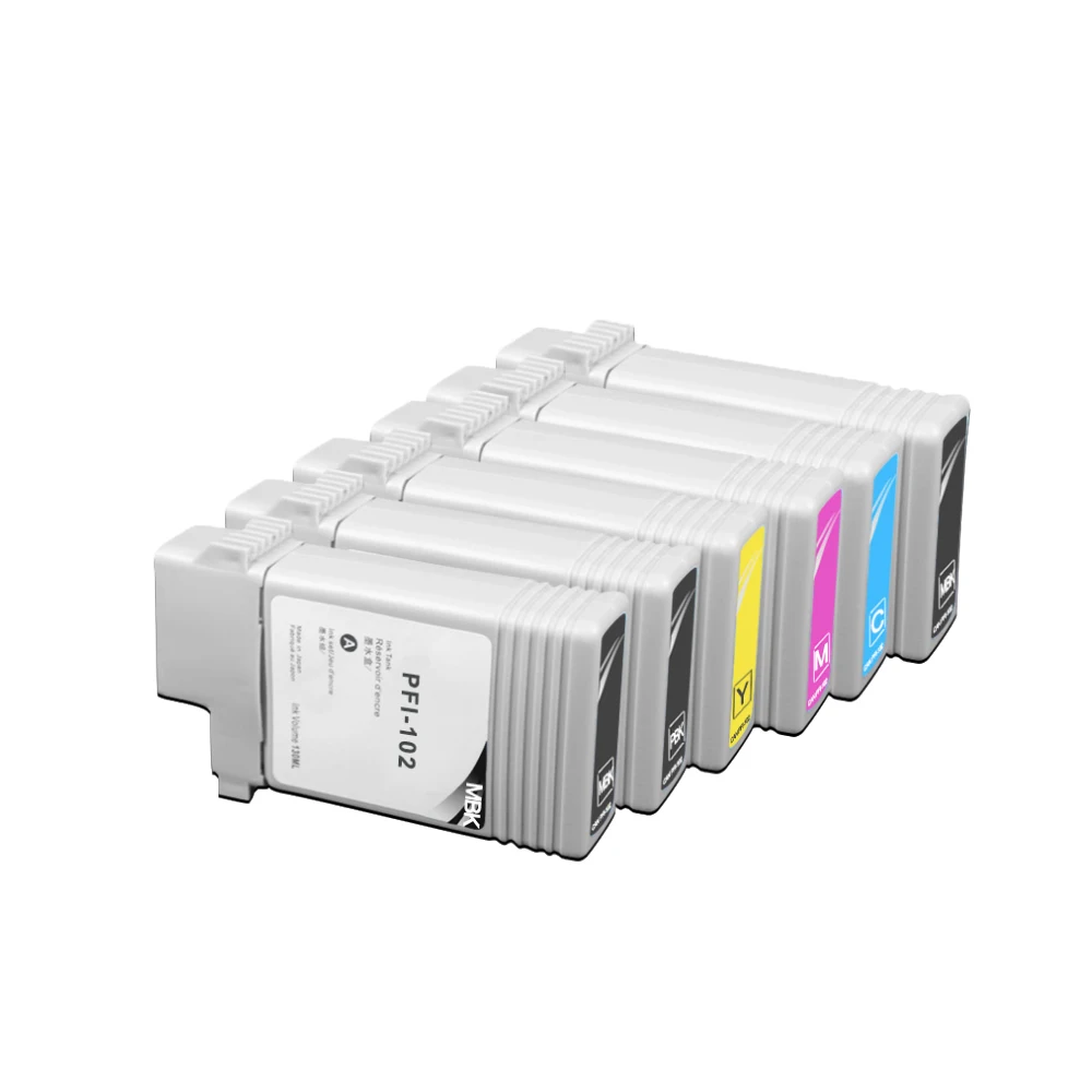 Картридж с чернилами PFI102 PFI 102 для Canon IPF500 IPF510 IPF600 IPF610 IPF700 IPF710 IPF605 6 шт.|Чернильные