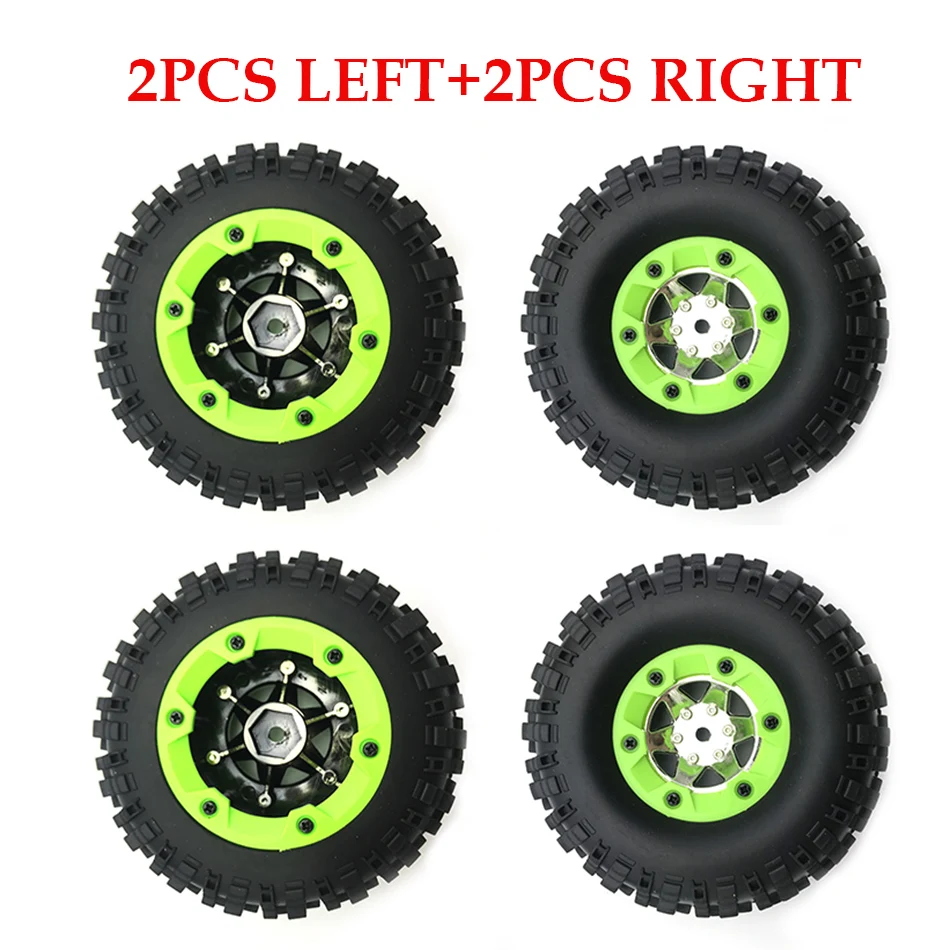 2/4 шт. резиновые RC автомобильные шины Sapre Запчасти для Wltoys 12428 12423 1/12 весы Дистанционное Управление запчастей и аксессуаров для грузовиков - Цвет: 2pcs left 2pcs right