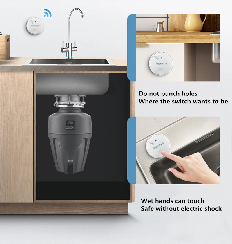

Wireless switch kitchen food waste disposer