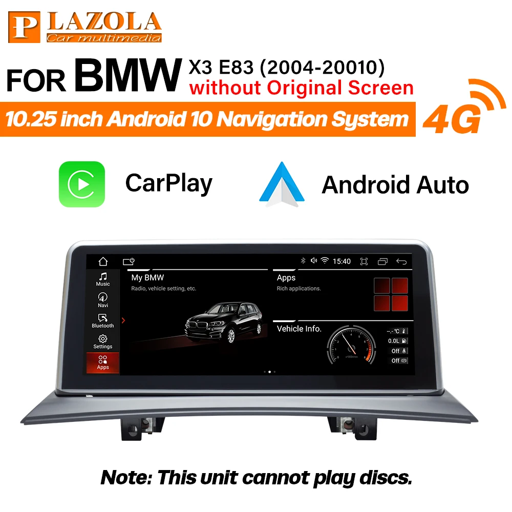Автомагнитола PLAZOLA Android 10 GPS-навигатор для BMW X3 E83 2004-2010 без экрана | Автомобили и
