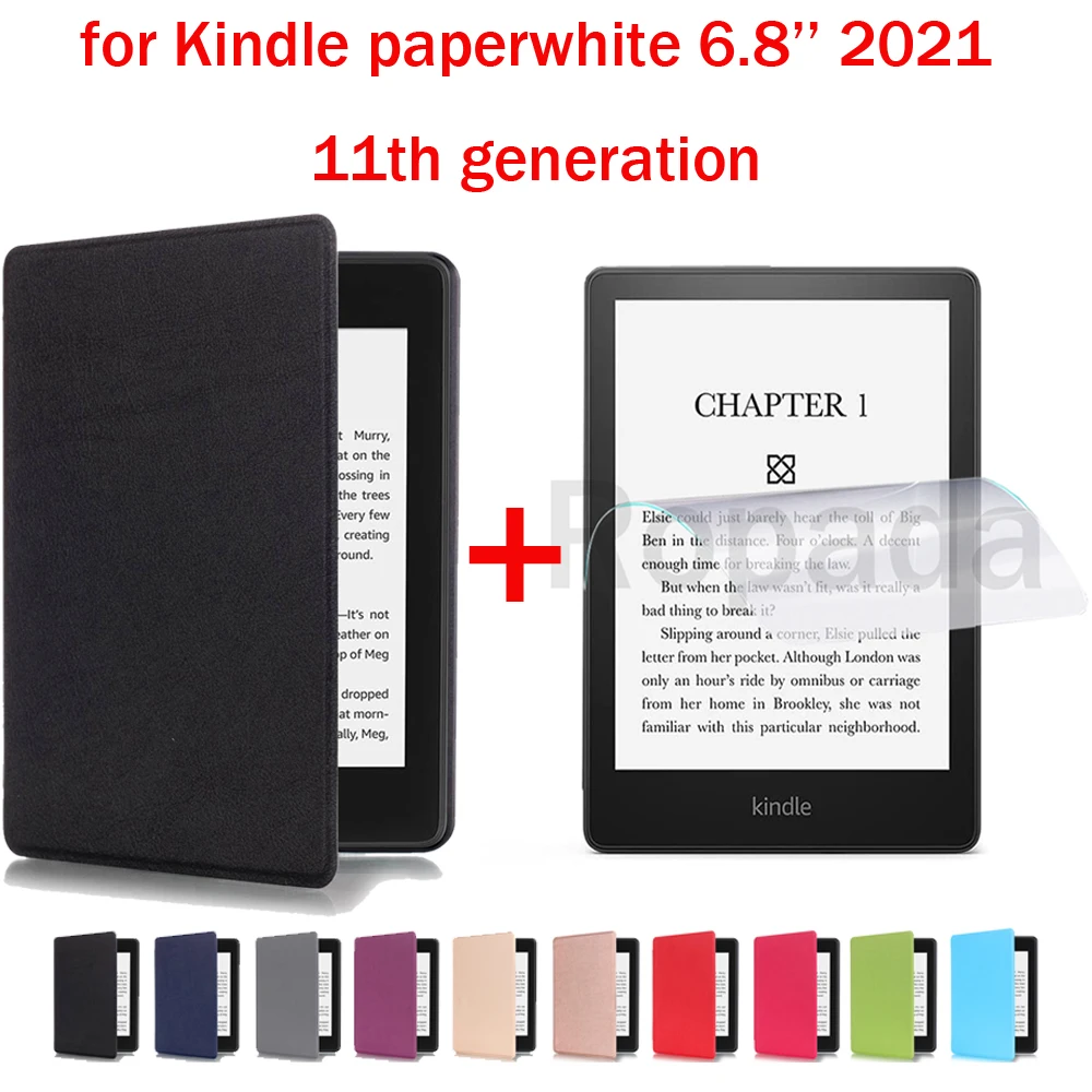 soft TPU back cover case For Kindle Paperwhite 6.8'' 2021 11th  Generation+screen protector protective Film(soft PET film) - AliExpress