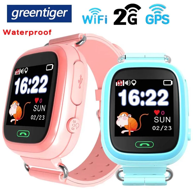 Водонепроницаемые Смарт часы Greentiger Q90 plus GPS Wi Fi SOS позиционирование телефона