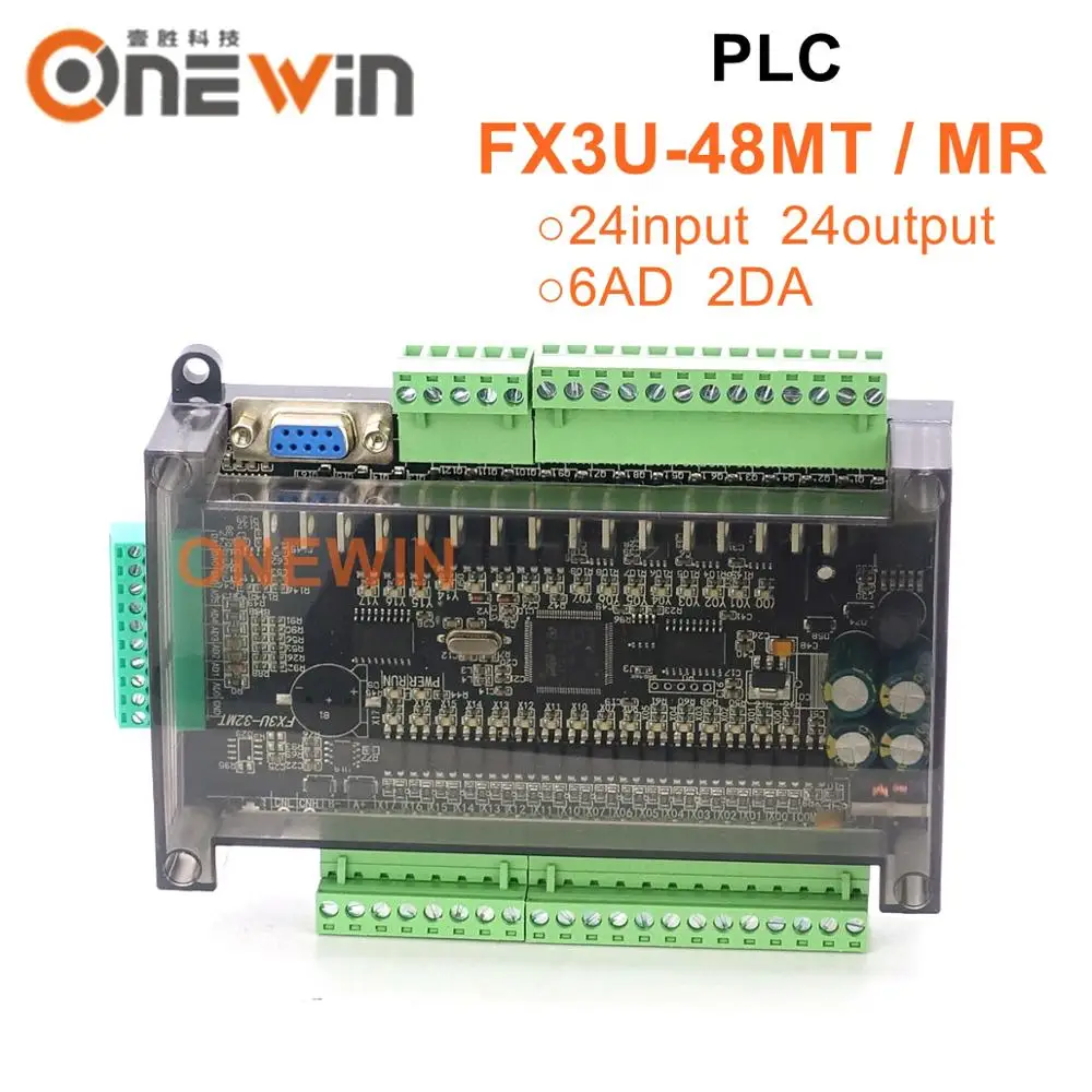 FX3U-48MT FX3U-48MR PLC промышленная плата управления 6AD 2DA 24 входа выхода с RTC RS485 CAN связи |