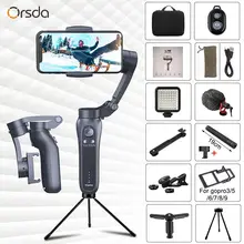 Orsda 3 Axis Handheld Gimbal Stabilizer with Bluetooth Remote Support Universal Adjustable direction phone Stabilizer Vlog live