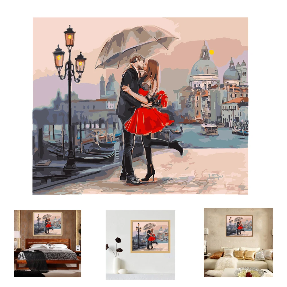 

5D Diamond Painting By Number Full Drill DIY Kit LOVERS KISS Embroidery Cross Crafts Stitch Kit Home Decor [3]