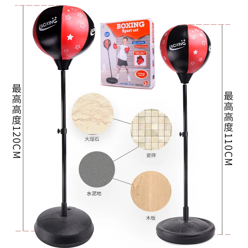 

Outen Children Vertical Type Boxing Ball Boxing Gloves Set Combination Children Sports Toy Inflatable Large Boxing Sandbag