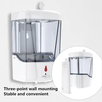 

700ml Intelligent Wall-Mount Automatic IR Sensor Hotel Kitchen Bathroom Lotion Soap Dispenser Supplies