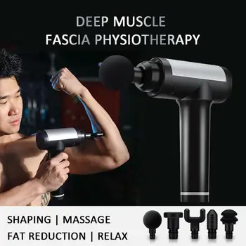 

5 Heads Massage Gun Body Massage Exercising Relaxation Muscle Pain Relaxing Therapy Deep Tissue LCD Display Fascia Gun