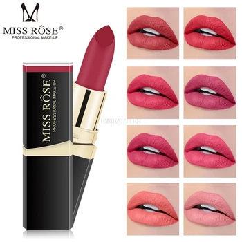 

Miss Rose batom 24color Nude Matte lipstick Matte Velvet Lipstick Beauty Red Lips batom Cosmetic long-lasting makeup 200pcs/Lot