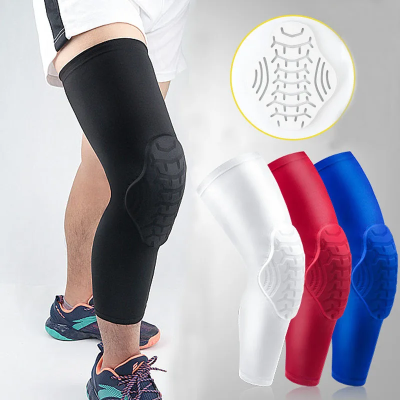 

New 1PC Men Honeycomb Sport Volleyball Basketball Kneepad Compression Socks Knee Wraps Sleeve Brace Protection Knee Pads