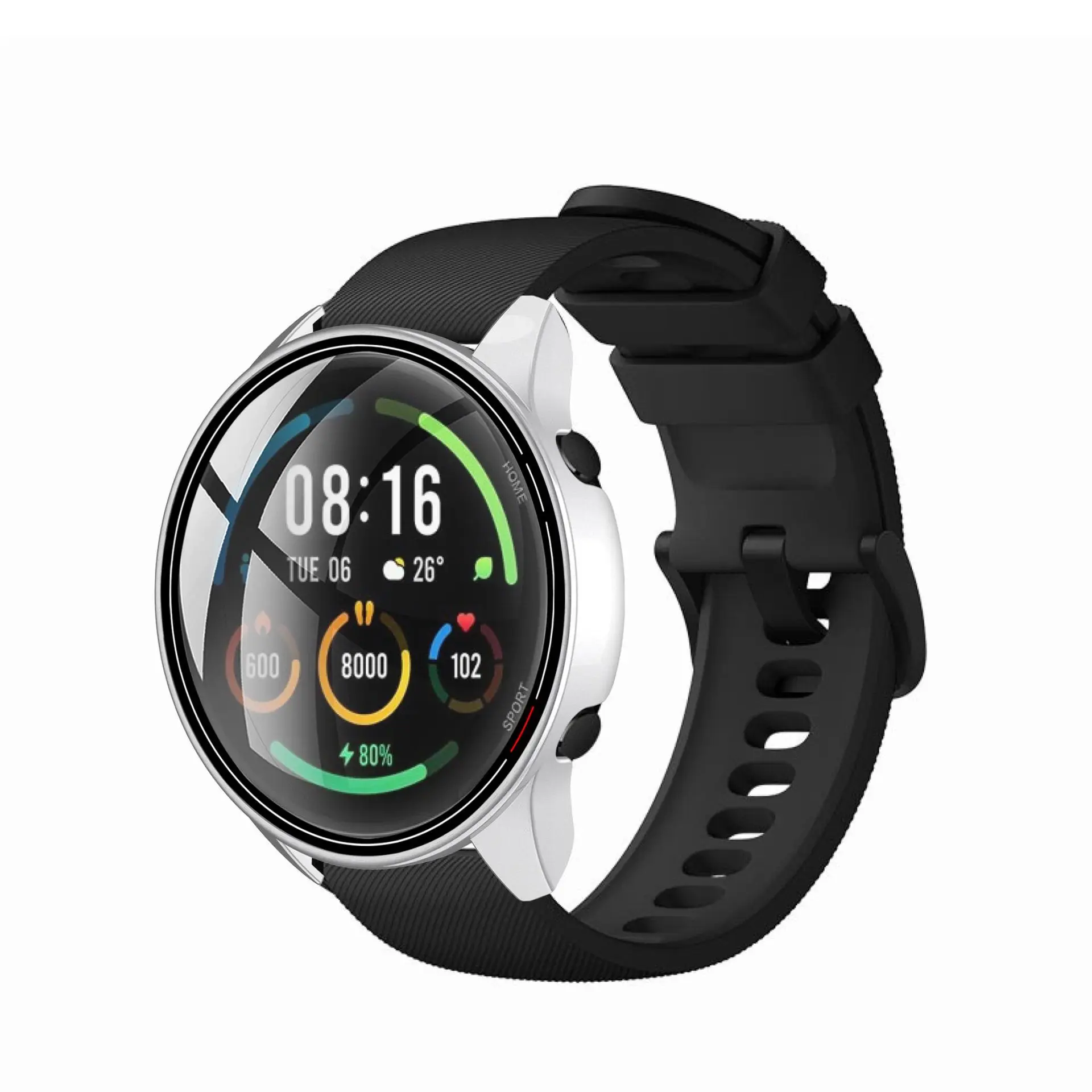 Hard Edge Screen Glass Protector Case Shell Frame For Xiaomi Mi Watch Color Sports Version Smart Watch Protective Bumper Cover 
