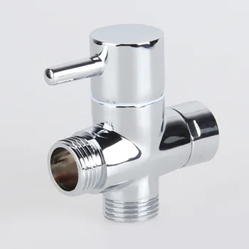 

Bidet Sprayer Diversion Valve Shower Head Copper Connector Silver T adapter